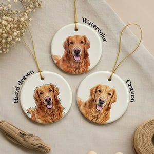 Custom pet memorial ornament, dog remembrance ornament, custom pet ornament, pet memorial gifts image 3