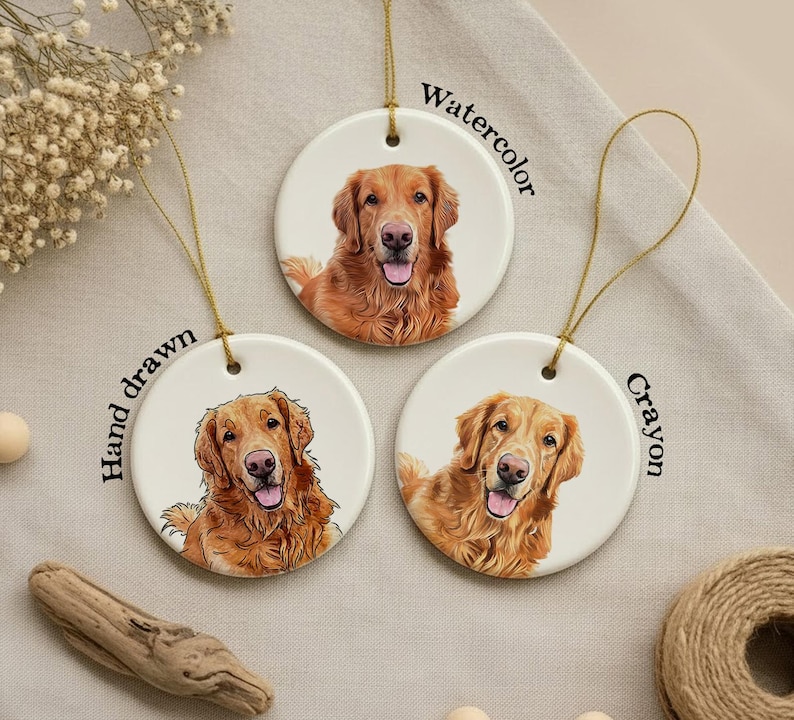 Custom pet memorial ornament, dog remembrance ornament, custom pet ornament, pet memorial gifts image 3