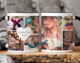 Personalized Photo Mug For Dad, Custom Photo Collage Gift, Fathers Day Gifts, Mug Gift For Daddy, Gift For Husband From Wife, Dad Mug