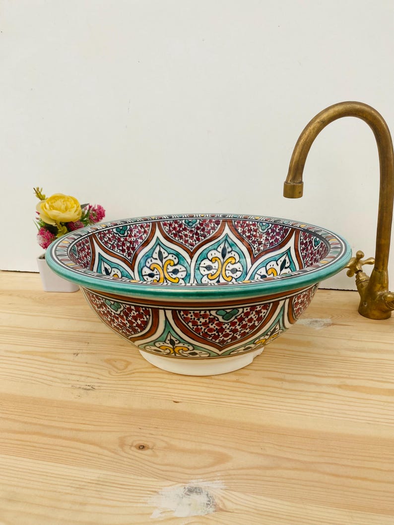 Unique Ceramic Sink Multicolor, Farmhouse Sink, Hand Wash Lavatory