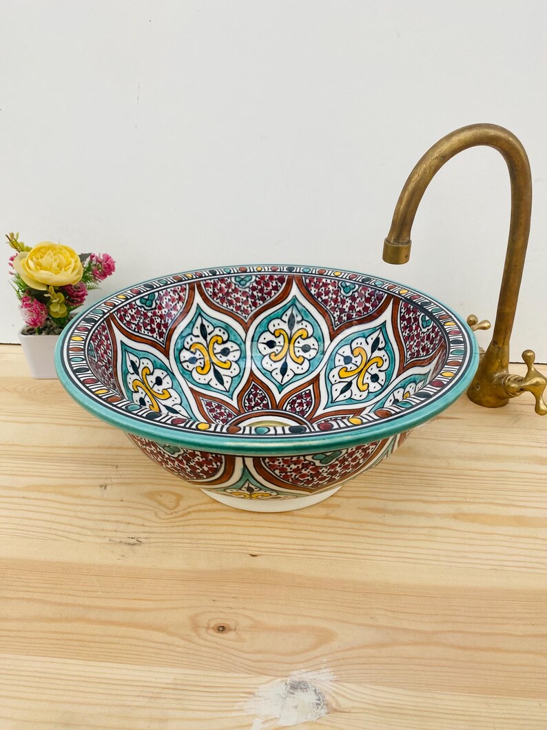 Unique Ceramic Sink Multicolor, Farmhouse Sink, Hand Wash Lavatory