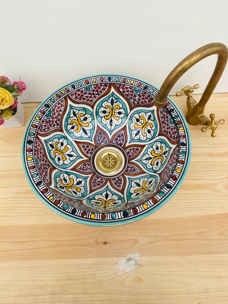 Unique Ceramic Sink Multicolor, Farmhouse Sink, Hand Wash Lavatory