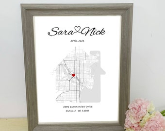 Custom Home Map, First Time Home Buyer, Housewarming Gift for Couple, Our First Home, New Home Gift, Personalized Realtor Gift, House Map