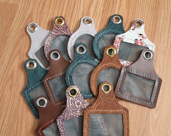 Leren zakje met etherische olie voor auto's, kasten, enz.