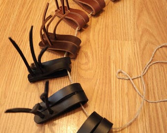 Vervangende leren kwijlriemen voor teugels van polytouw