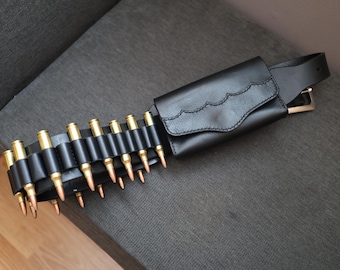 Op maat gemaakte .300 leren munitieriem