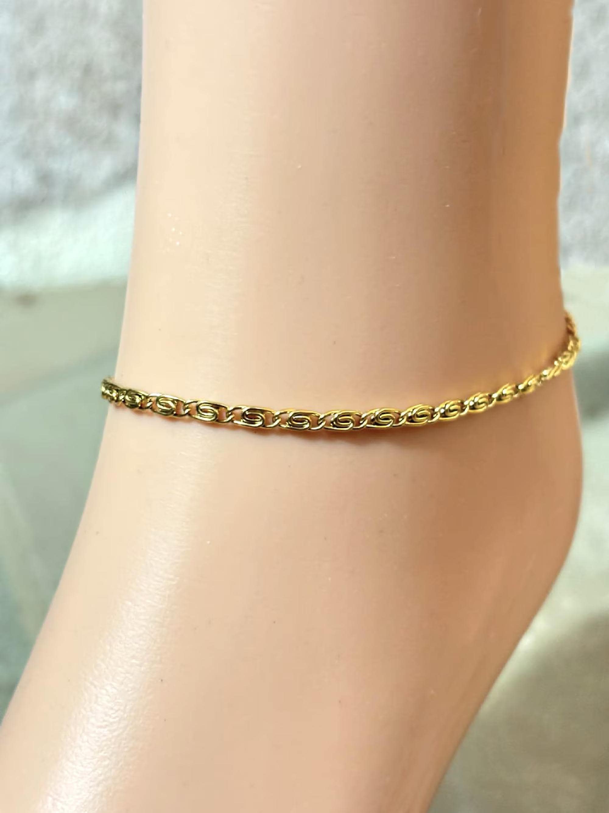 Bracelet Jaseron Plaqué Or – Unisexe – Fabriqué En Italie – Neuf Avec étiquettes