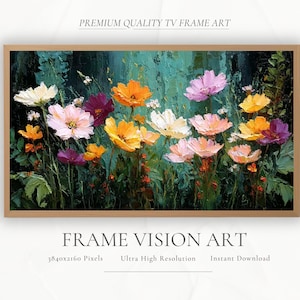 Vibrant Wildflower Garden • Digital Art for Samsung Frame TV • Colourful Floral 4K Artwork • Instant Download Wall Display