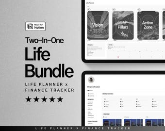 Notion Life Planner & Finance Tracker Bundle (Template)