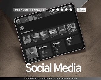 Notion Social Media Planner: Content Calendar, Business Hub (Digital Product)