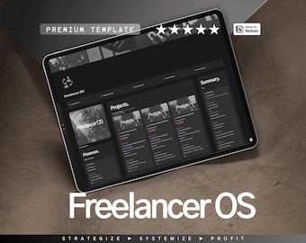 Freelancer Notion Template: CRM, Project & Business Planner Dark Mode