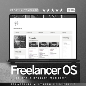 Freelancer Notion, CRM, Client Tracker, Business Planner, Project Management, Service-Based Businesses, Client Project Manager, Freelancing