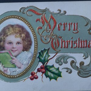 Tarjeta navideña retro: postal navideña vintage coleccionable