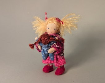 Tina. Flexible doll, dolls, Waldorf, toy, Waldorf doll, dollhouse, gift idea, natural materials, unique.