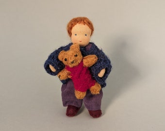 Finn. Flexible doll, dolls, Waldorf, toy, Waldorf doll, dollhouse, gift idea, natural materials, unique.