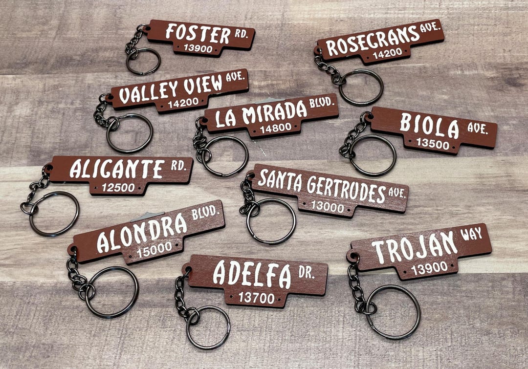 Custom Street Keychains Vintage Street Sign Keychain (+ Customization) - Etsy
