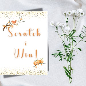 Babyshower Scratch and Win Game-bord en -kaarten, Little Cutie onderweg themabord en gamekaarten, Instant download-listing