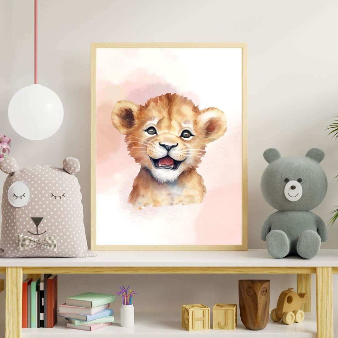 Lion Cub Poster, A4 - Etsy