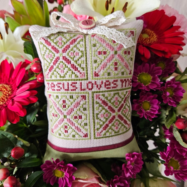 Jesus loves me cross stitch design pattern pdf