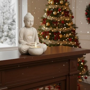 3D Buddha Teelichthalter 3D Modell: Spiritual Home Decor (Digitale STL-Datei)