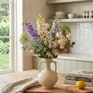 Rustic Double Handle Vase STL, Farmhouse Flower Vase, Decorative Jug 3D Print Files
