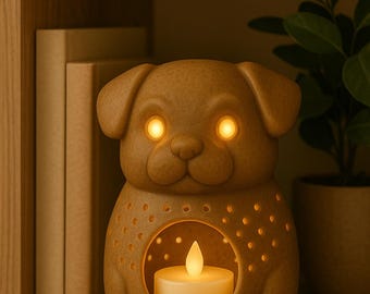 Puppy Tealight Candle Holder STL | Decorative Dog Candle Model