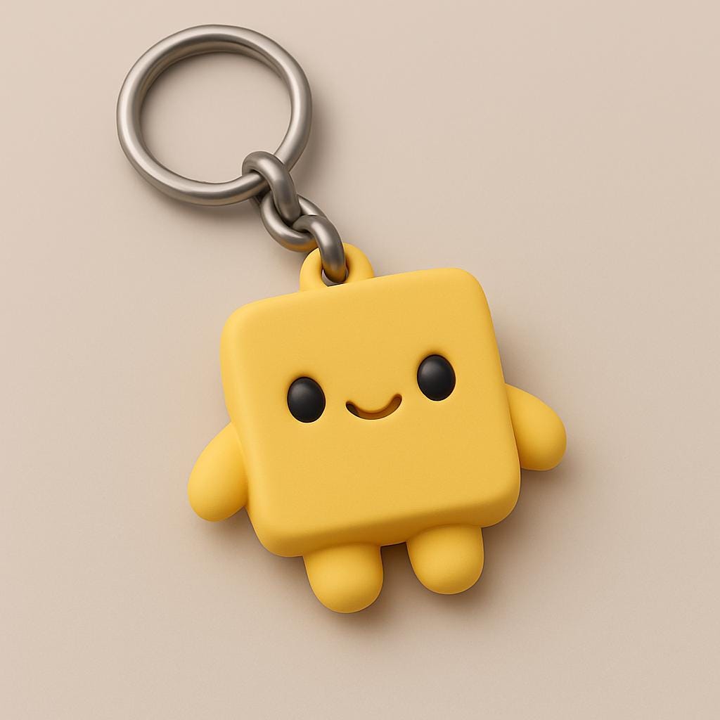 Square Character Keychain - 3D Print STL File (digital Download) - Etsy
