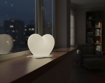 Heart Shaped Night Light STL – Romantic LED Home Decor