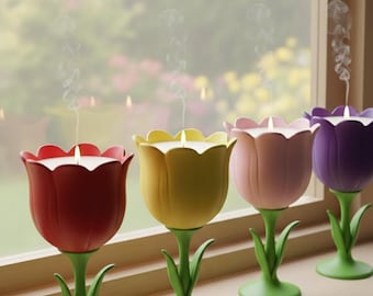 Flower Tealight Candle Holder STL  | Romantic Home Decor | 3D Printable Model