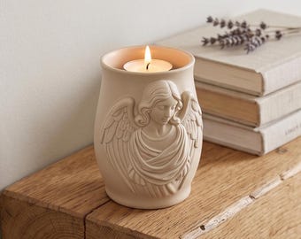 Angel Relief Tealight Holder STL – Christmas Decor Digital 3D Model