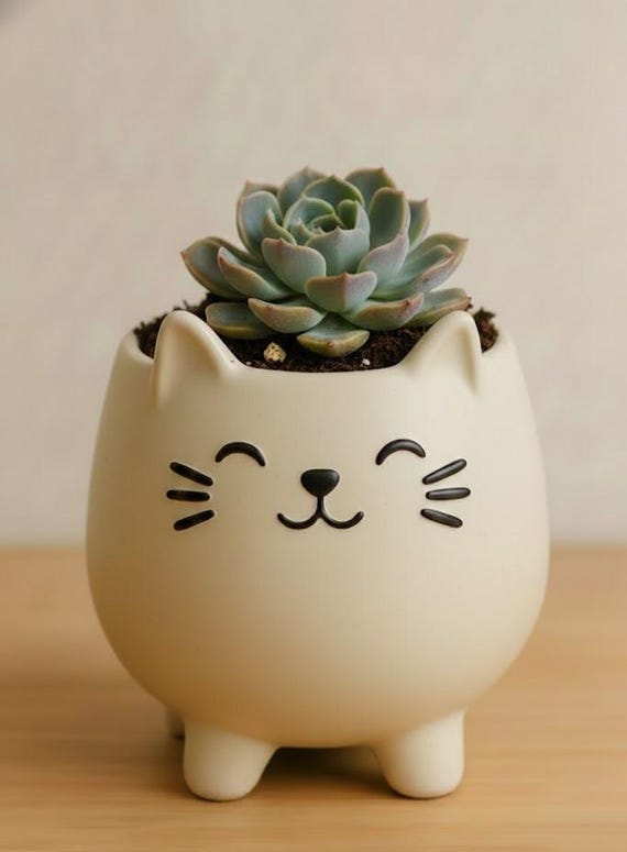 Cat Planter STL | Kitty Succulent Pot | Minimal Support 3D Printable Planter  Model - Etsy