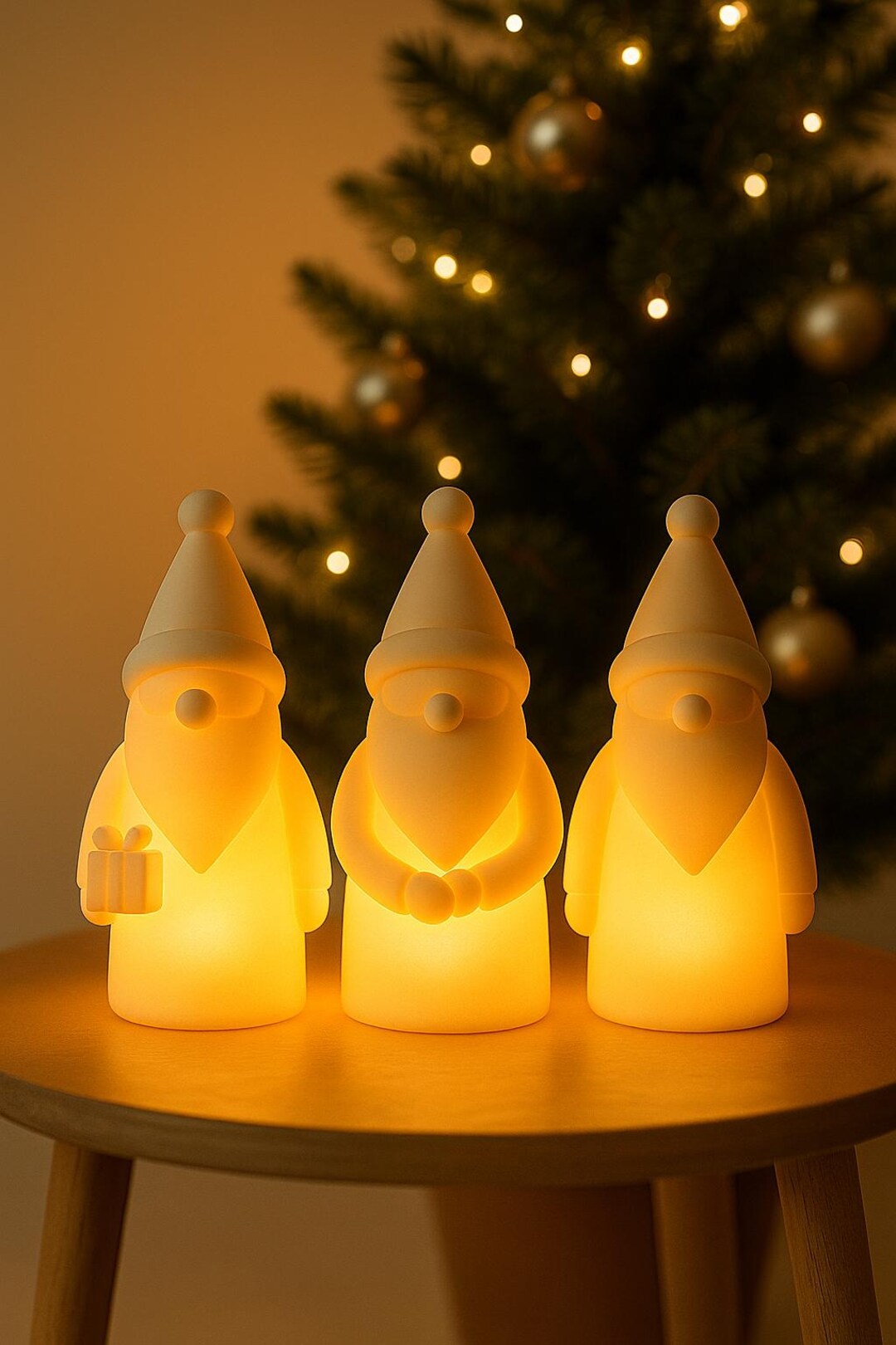 Scandinavian Santa Lamp Set | STL Files for 3D Printing | Minimal ...
