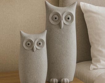 Owl Sculpture Set – 2 STL Files – Modern Decor Design – 3D Printable