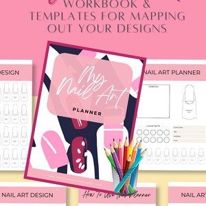 My Nail Art Planner, Nail Artist Workbook, Nail Technician Templates, Nail Art Templates, Nail Tech Planner, Nail Tech Nail Art