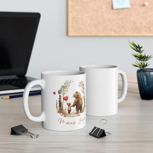 Mama Bear mug, Mama Bear ceramic mug, Mama Bear, Cute Mama Bear and Baby in the forest, Mom mug, Mommy mug, Mother&#39;s Day Gift