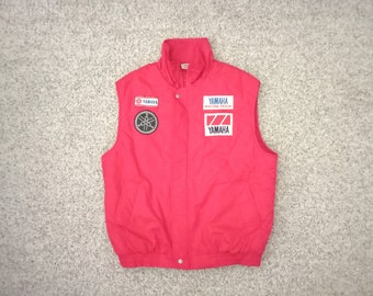 Vintage Yamaha racing team red vest Y2k sportwear jacket L