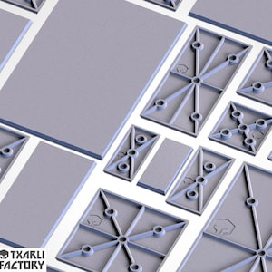 Tabletop Miniature Wargaming Square Bases with Magnet Holes from Txarli Factory