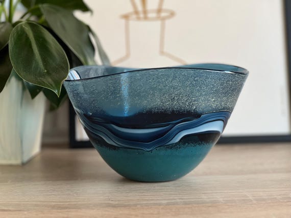 Schale Dekorative Schale Bonbonschale Blau Obstschale Tischdekoration Dekoration Interior Geschenk Wohnkultur Dekor Geschenkidee