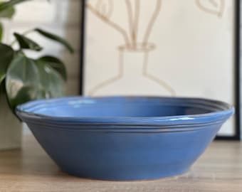 Bowl – Ceramic salad bowl – Blue fruit bowl – Table decoration – Handmade tableware – Kitchen decor – Gift idea – Ceramic tableware