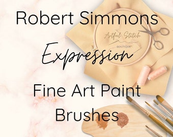 Robert Simmons Expressions Series Fine Art Paint Brushes, Watercolor, Tole Painting, Doll Making, Handmade, Gold Ferrule