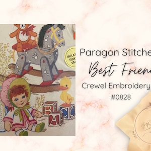 Best Friends, Paragon Stitchery, Vintage Crewel Embroidery and Felt Applique Kit 1981