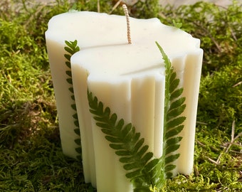 Lithuania contour-shaped candle,fern leaf,Lithuanian symbol,Lithuania contour-shaped soy wax candle,unique gift,nature,greenery,souvenir