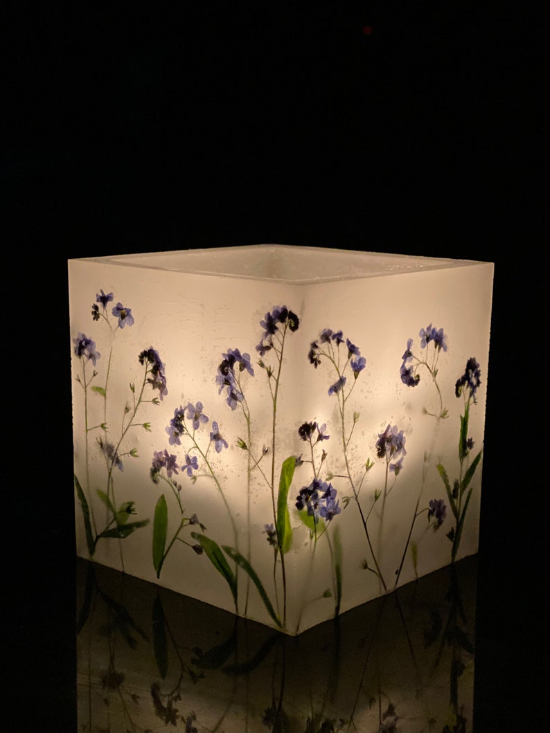 Bougeoir pour tous les jours, Bougeoir confortable, Cadeau à la mémoire, Fleurs de la forêt, Cadeau pour femme, Ambiance romantique, Cadeau d'anniversaire de printemps, Cadeau pour la fête des Mères image 2