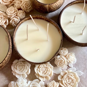 Coconut Shell Candle,Tropical Candle Decor,Eco-Friendly Candle,Handcrafted Coconut Candle,Sustainable Decor Accent,Terrace Decoration, Summer Vibes,Sustainable Decor Accent