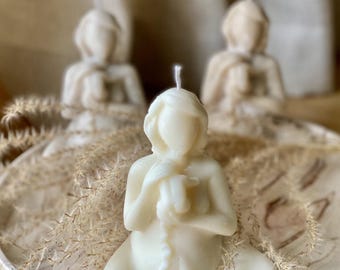 Sculptural Birthing Woman Candle – Natural Soy Wax, Motherhood Symbol, New Mom Gift