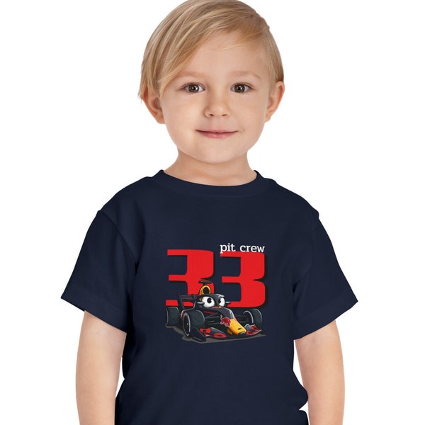Formula one kids apparel, toddler t shirt, children's fashion - Pit Crew 33
