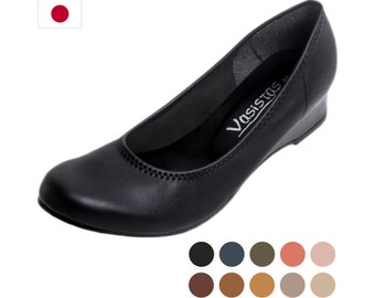 Comfortable Work Shoes - Soft Stretch Wedge Comfy Pumps, Easy Walk Low Comfort 3.5cm Heels for Beginners, Perfect Office Gift for Women