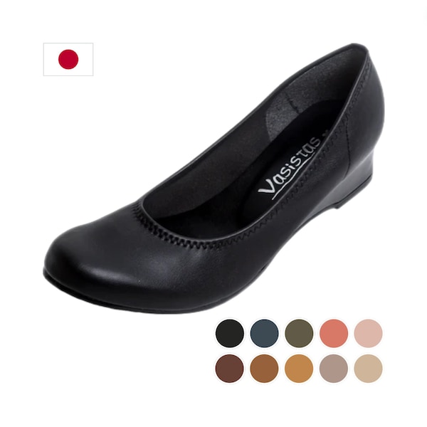 Comfortable Work Shoes - Soft Stretch Wedge Comfy Pumps, Easy Walk Low Comfort 3.5cm Heels for Beginners, Perfect Office Gift for Women