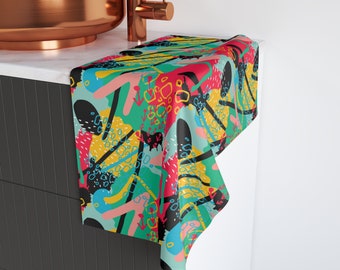 Handdoek Badhanddoek Bloemen Badhanddoek Vintage Stof Handdoek Badkamer Accessoires Badkamer Decor Nieuwe Moeder Cadeau