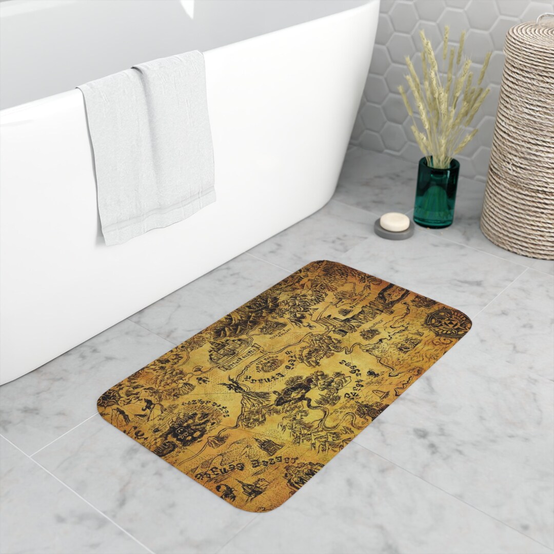 Cute Bath Mat Moss Bath Mat Legend of Zelda Bathmat With Map Zelda ...